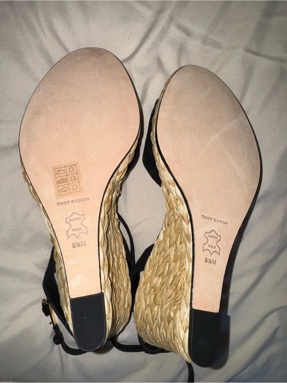 Tory Burch Raffia Wedge Sandal